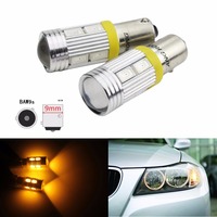 ANGRONG 2x High Power HY21W BAW9s 12146 LED Light 10SMD 5630 LED Front Indicator Reverse Light Bulbs Amber 12V