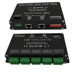 RGB DMX Decodificador Strip Controller, 12 canais DMX512, DC 5V-24V, 60A, Driver Dimmer, Módulo de luz LED