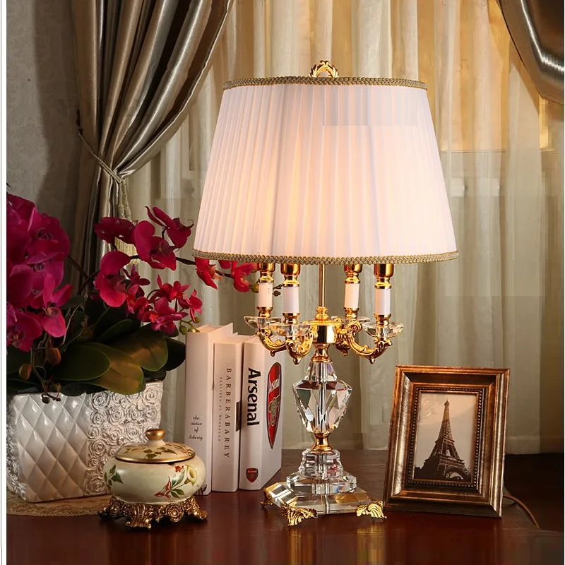 luxo cristal table lamp iluminacao quarto cabeceira luzes luxo moda cristal lampada abajur cabeceira hotel quarto k9 luxo 01