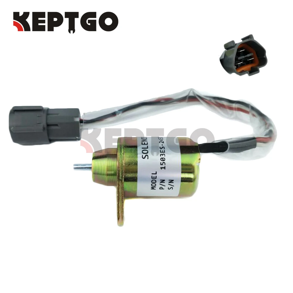 

1503ES-24S5SUC12S 24v Fuel Shut Off Stop Solenoid 3TNV88-BPTB2 For Hyundai R55-5 R60-5