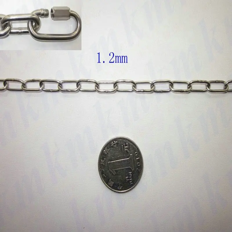 

50 Meters 1.2MM Diameter Stainless Steel 304 Long Link Chain