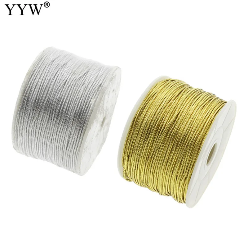 1.5mm Satin Nylon Cord Wire Beaded 100 Yard Plastic Rope Roll Thread For Jewelry Making DIY Necklace Bracelet Accessories