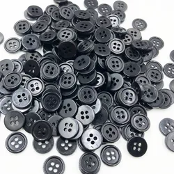 50/100pc 11 millimetri di Cucito FAI DA TE Mestieri di Plastica Pulsante di Colore Nero PT242