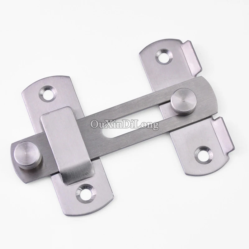 HOT 10PCS Stainless Steel Door Hasp Latch Lock Sliding Door and Window Cabinet Closet Catch Locks For Home Hotel Door Security