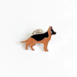 German Shepherd dog brooches for men women girls silver color metal alloy animal male female brooch pins fashion clothes jewelry