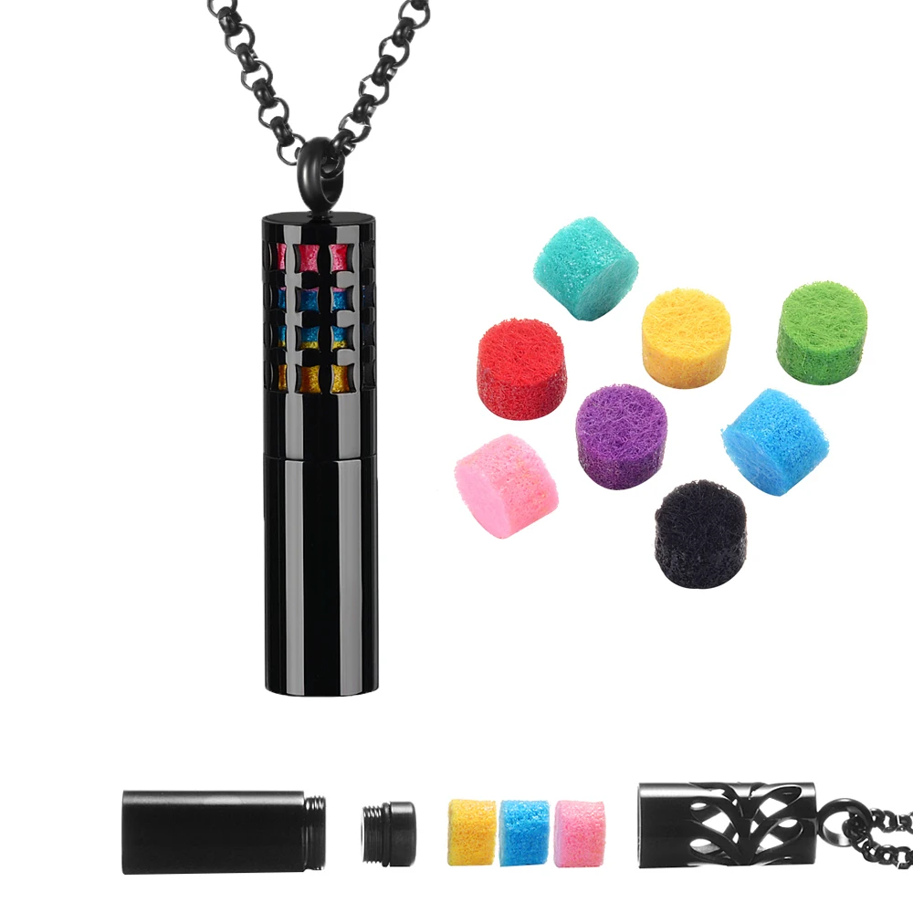 

WOMAN/MEN Pendant Necklace Charm 316L Stainless Steel Diffuser Necklace Aromatherapy Locket Perfume Bottle Jewelry ACCESSORI