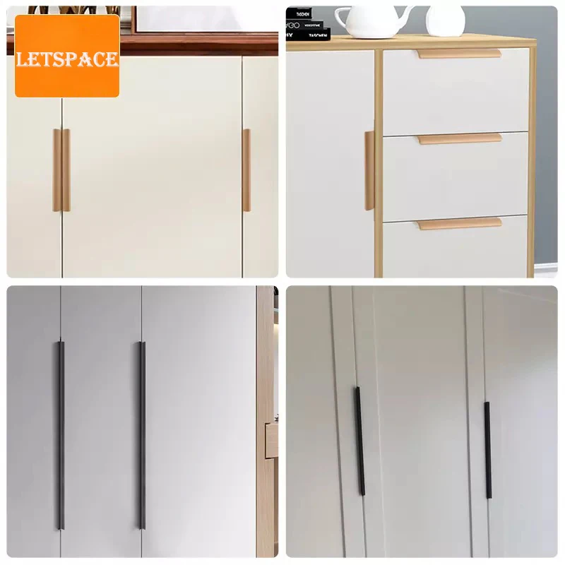 

Free shipping 2pcs Solid lengthen kitchen cabinet black handle Cupboard pull Drawer dresser wardrobe handle bookcase handle110cm