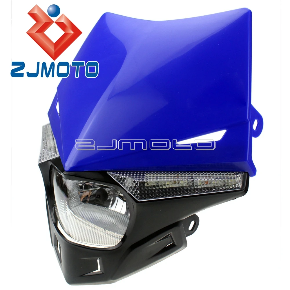 Motocross Headlight Headlamp H4 35/35W Dirt Bike Off Road Headlight Fairing For Yamaha WR250 WR450 XT660 TTR WR YZ 125 250