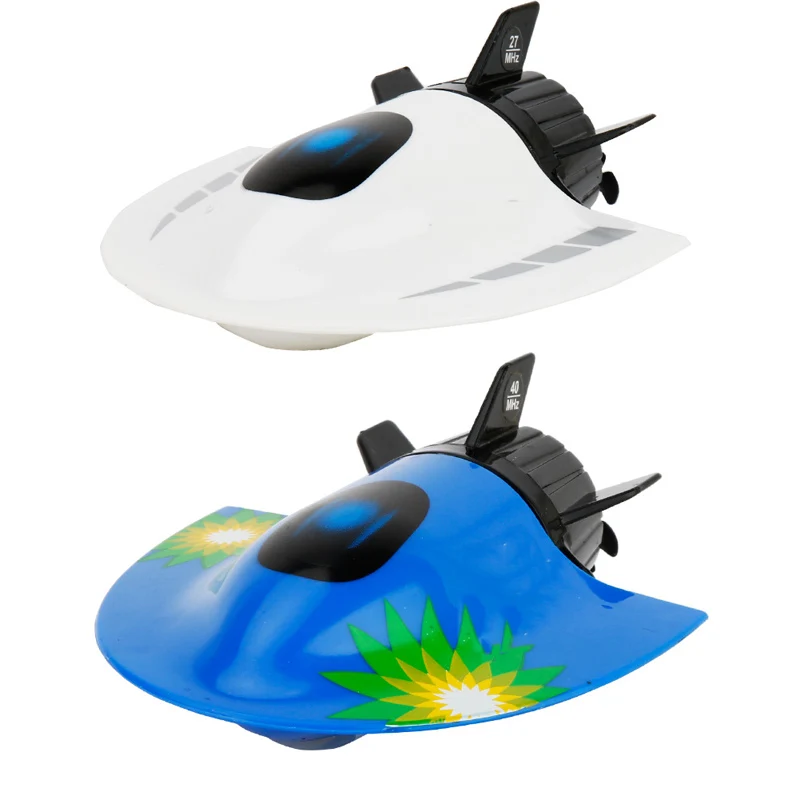 RC Submarine Mini RC Fishing Boat High Speed Racing Boat 27mhz Radio Remote Control Submarine Toys for Children Gift Outdoor Toy
