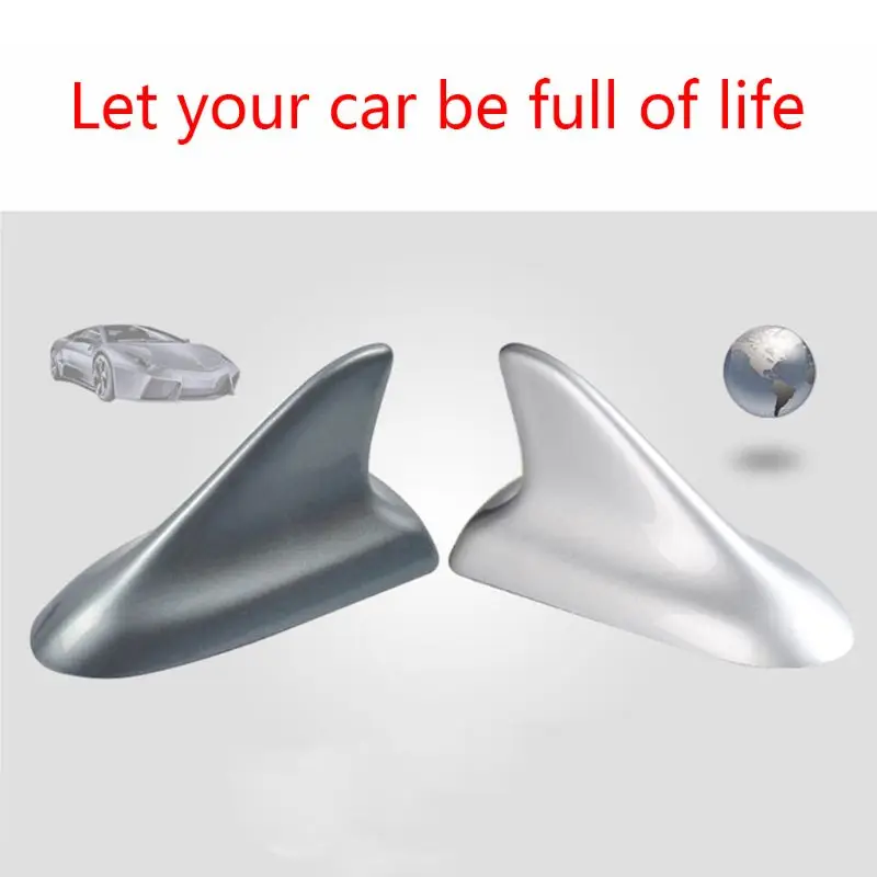 For V-W Nissan Honda BMW Toyota Camry Shark Fin Decoration Antenna Car Aerial Roof Accessories White Red Silver Black