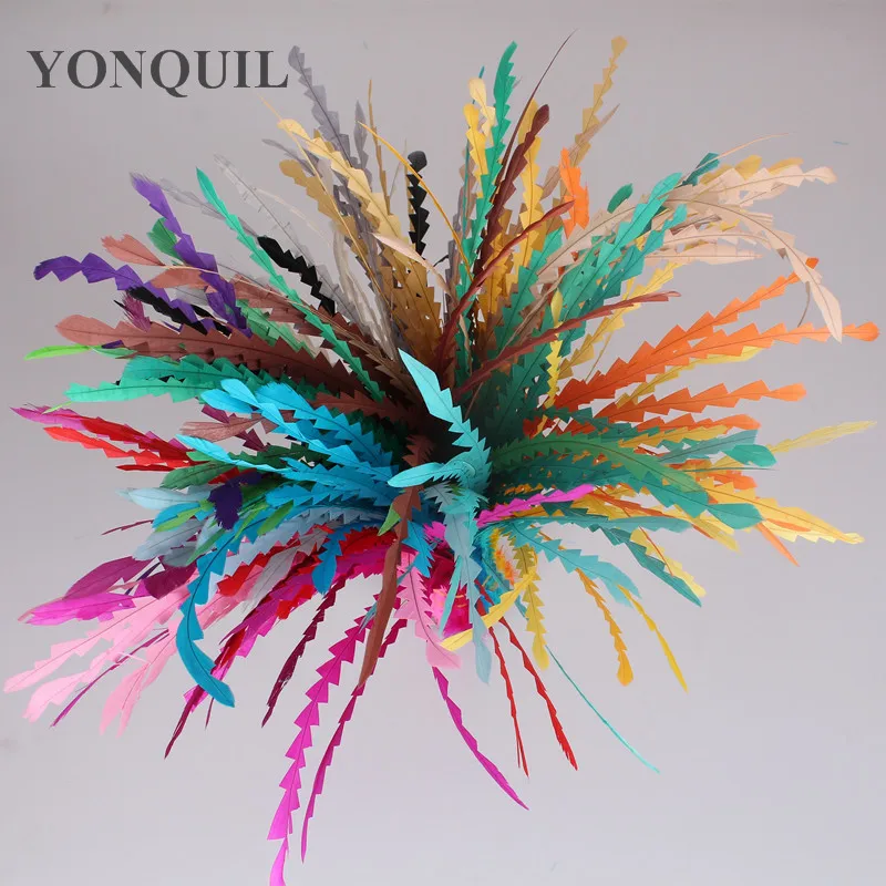 19Colors 25-35Cm Loose Coque Rooster Tail Feather Long Shaped Feathers for DIY Fascinator Hair Accessories Cocktail Church Hats