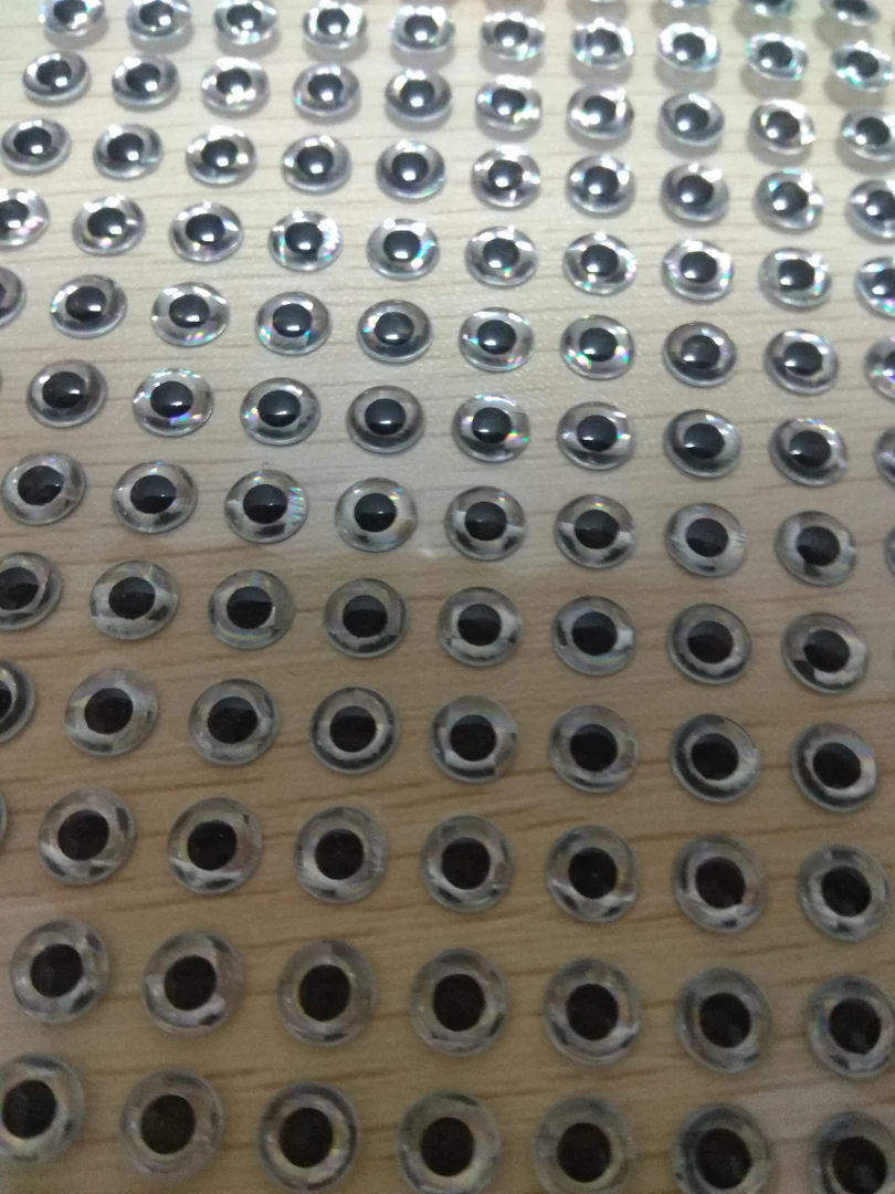 2mm 3mm 4mm 5mm 6mm 7mm 8mm 9mm 10mm 11mm Angeln Köder Augen Silber 3D Weiche Holographische Für Wobbler Fliegen Binden Jigs – Detail 2