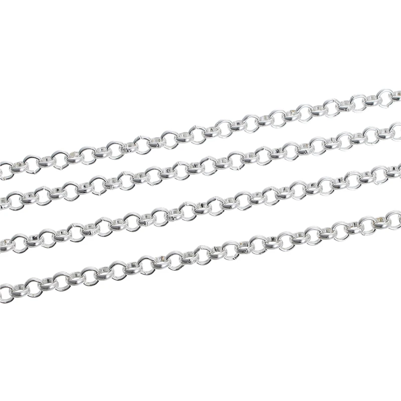 DoreenBeads 400cm 실버 색상 링크 체인 결과 3*4mm (B02480), 이우