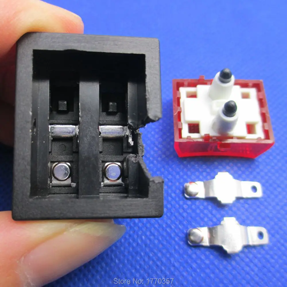 1pcs waterproof rocker Switch 4 pin 30A 250V high power big current special for welding machine  perforate 30 x 22 mm with light