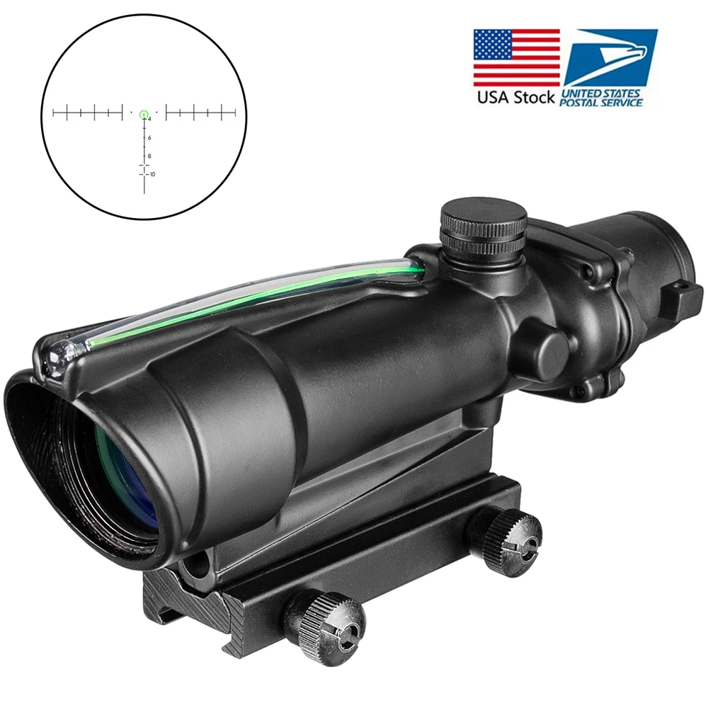 

5x35 Dual Illuminated Red Green Cross Fiber Scope Hunting Riflescope Reticles Tactical Rifle Optical Sight