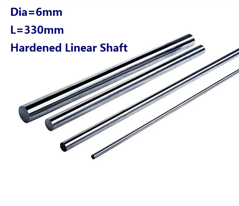 

50pcs/lot Dia 6mm shaft 330mm long Chromed plated linear shaft hardened shaft rod bar rail guide for 3d printer cnc parts