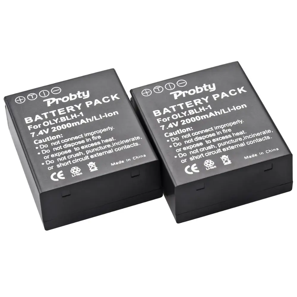 

2 Pcs 2000mAh BLH-1 BLH1 Battery for Olympus BLH-1 and Olympus EM1 MARK II Camera