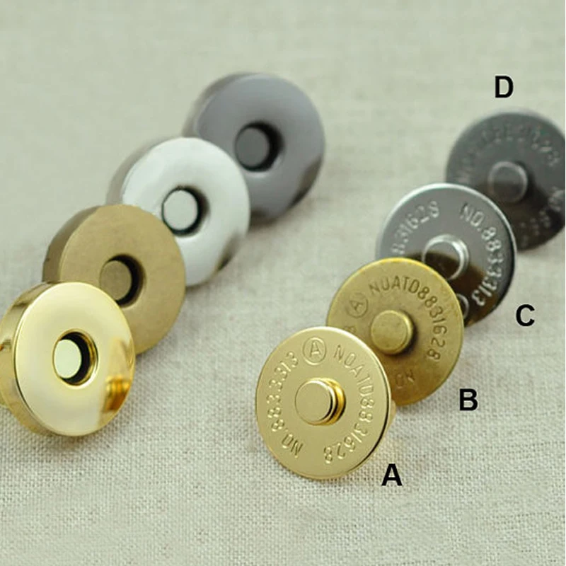 

18mm Magnetic Snaps Button, Metal Plated Magnetic Snaps Closures Button 100 sets