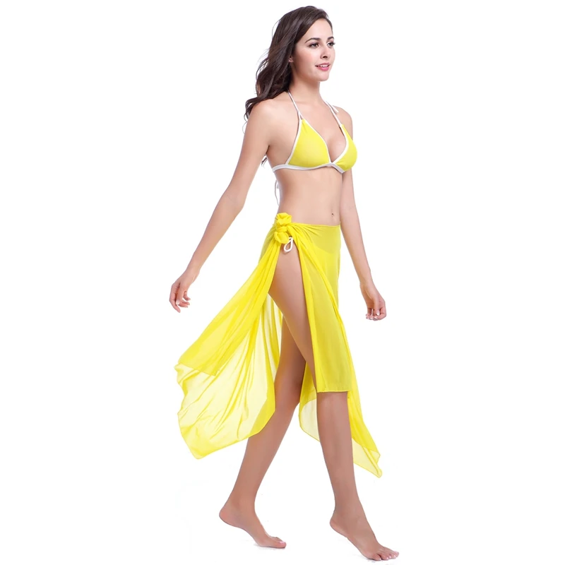 10 Wear Options Bright Colors Match Bikini Beach Dress 2024 Stretch Mesh Underlay Convertible Infinite Sarong Magic Pareo