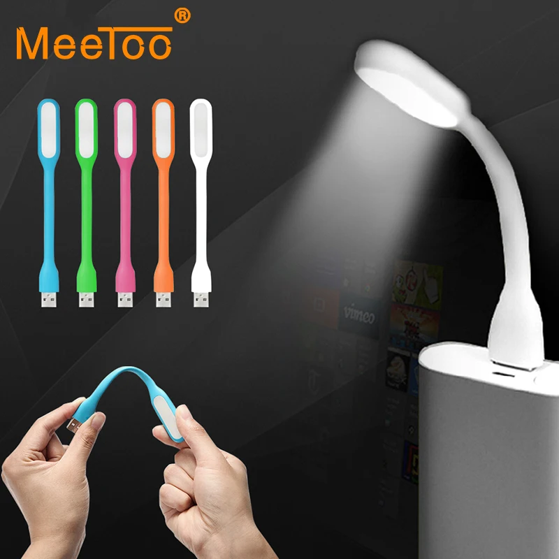 MeeToo New Original USB Led Book Lamp For Reading Lights Mini Chip Adjustable Lighting In White/Blue/Green/Pink/Orange