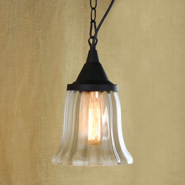 

IWHD Glass LED Pendant Lights American Style Loft Industrial Lighting Fixtures Iron Vintage Retro Hanging Lamp Iluminacion