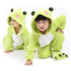 Green Frog Kigurumi For Children Kids Onesies Pajamas Cosplay Costume Clothing For Halloween Carnival New Year Party