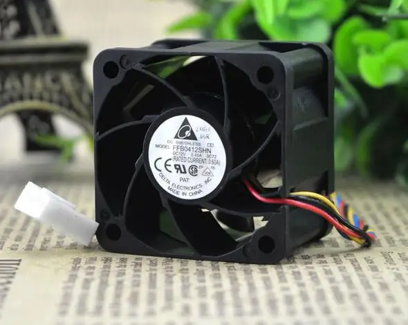 Original FFB0412SHN 4028 12V 0.45A PWM 4CM temperature control double ball cooling fan