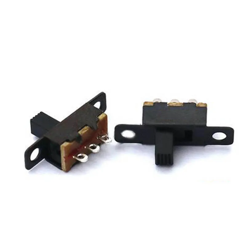 

100pcs SS-12F15 1P2T mini slide switch toggle switch black on-off switch for power supplies