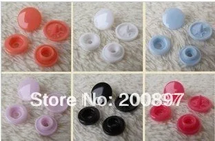 

wholesale 500sets/lot Super quality 12mm snap combined buttons resin DIY accessories in 18 colors