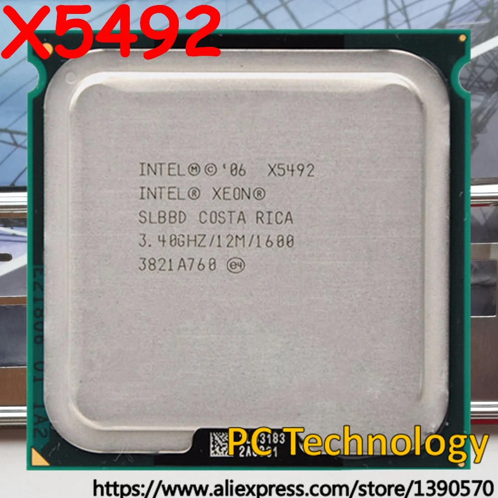 Original Intel Xeon X5492 processor 3.40GHz 12MB 1600MHz LGA771 Quad-Core CPU Free shipping ship out within 1 day