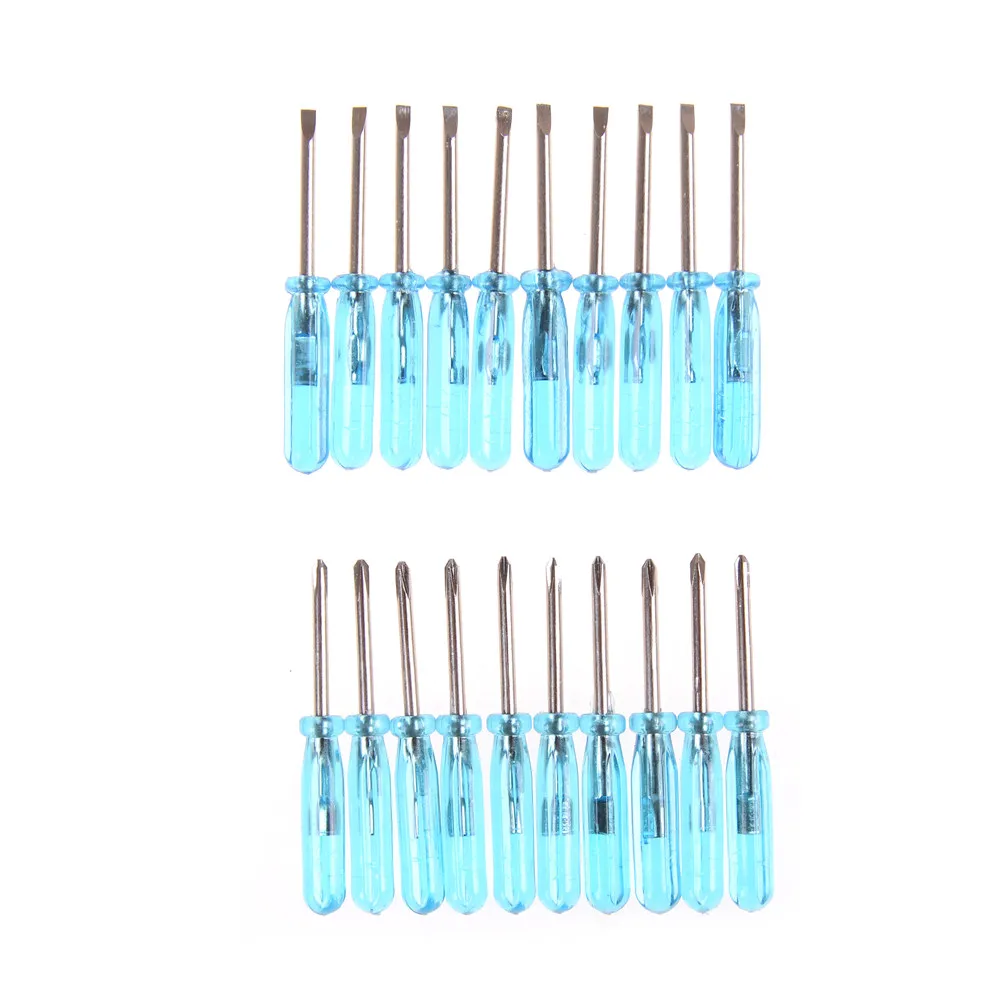 10pcs Mini 2.0mm Flat-blade Slotted Cross Head Small Screwdriver For Mobile Phone Xbox 360 Wireless Controller Repair Open