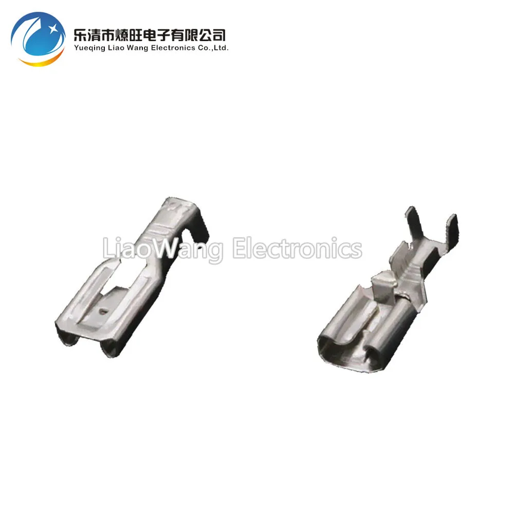 100 PCS 6.3 series of self-locking bolt spring switch type switch plug with  terminal  plug socket DJ622B-D6.3A