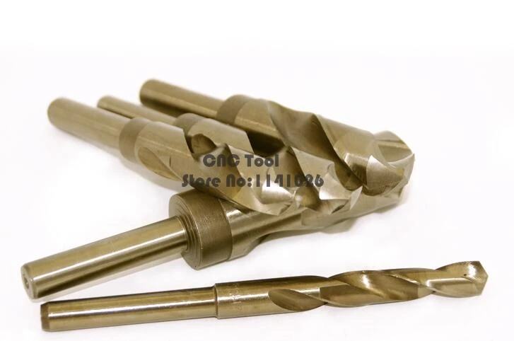 Vástago reducido de 1/2 pulgadas, broca helicoidal de HSS-CO, hoja de 14,0mm-30,0mm para mecanizado de calibre (14/15/16/17/18/19/20/22/25/28/30) mm)