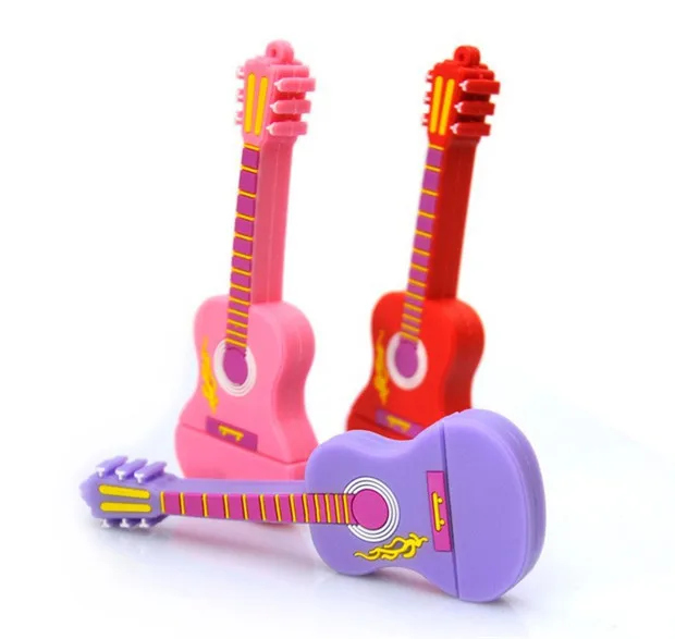 guitar usb flash drives 4GB 8GB 16GB 32GB 64GB  music pen drive thumb pendrive USB 2.0 u disk usb creativo memory stick