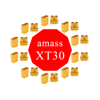 Amass 10 Pair XT30 XT30U Plug Adapter Male Female Bullet Connector Gold Plated Banana Plug