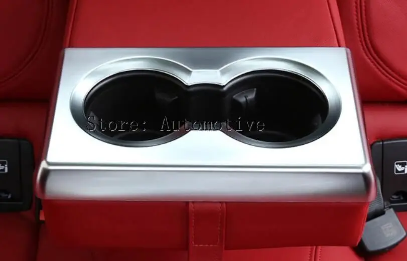 For Alfa Romeo Giulia 2017 Car-styling ABS Chrome Rear Row Cup Holder Frame Cover Trim Auto Interior Accessories