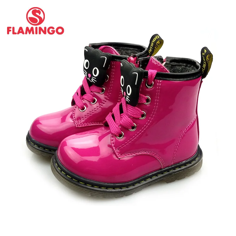 FLAMINGO Autumn Non-slip Keep Warm Children\'s shoes Fashion Toddler Boots Size 22-28 Kids shoes Free shipping 82B-BNP-0956/0958