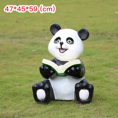 

Outdoor garden decoration villa glass steel ornament simulation giant panda sculpture garden decoration decoration crafts