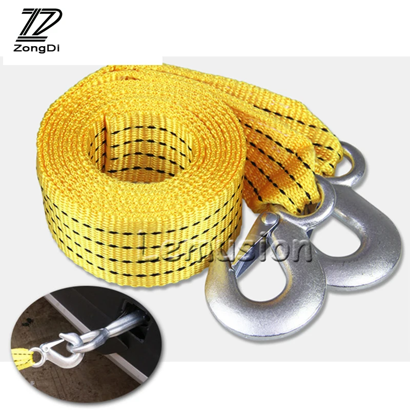 

ZD 1set Car Accessories For Hyundai Tucson 2017 Solaris ix35 i30 Suzuki Swift Mitsubish ASX 3 Meters 3Tons Car Trailer Rope Hook