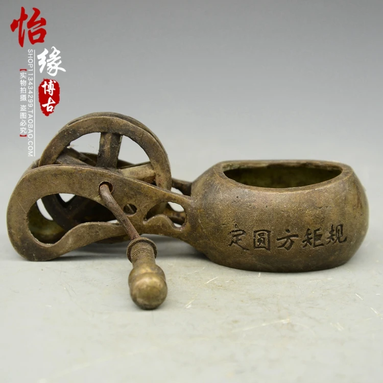 china home Decorated bronze copper Republic, pure brass, retro, inky, old goods, woodworking sugifts collection metal crafts