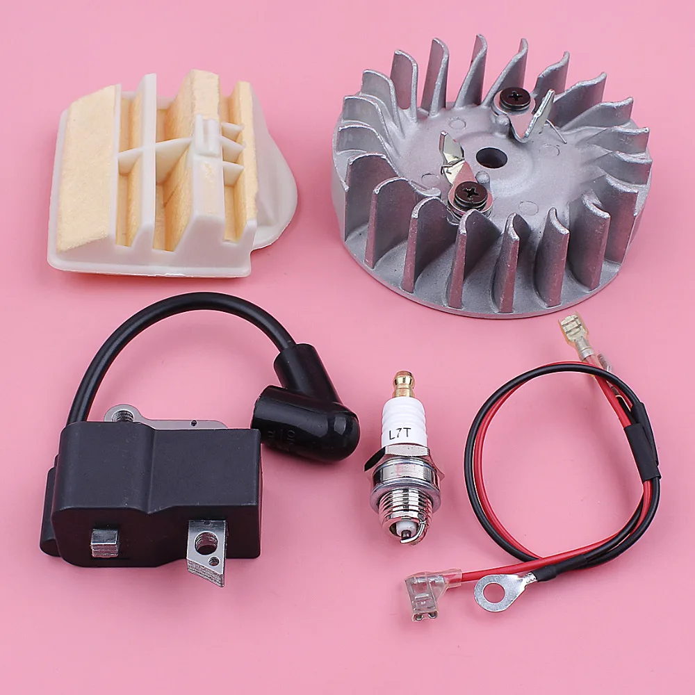 Ignition Coil Flywheel Air Filter Spark Plug For Husqvarna 445 445E 450 450E Chainsaw Spare Replacement Garden Tool Part
