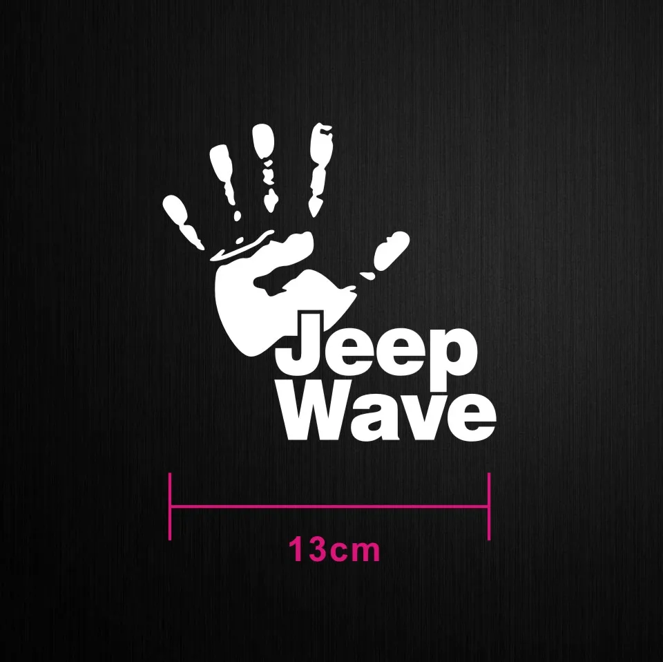 Funny Jeep Wave Hand Vinyl Decal Sticker Car Styling Jeep Talk Car Stickers and Decals for Jeep Wrangler Cherokee Compass