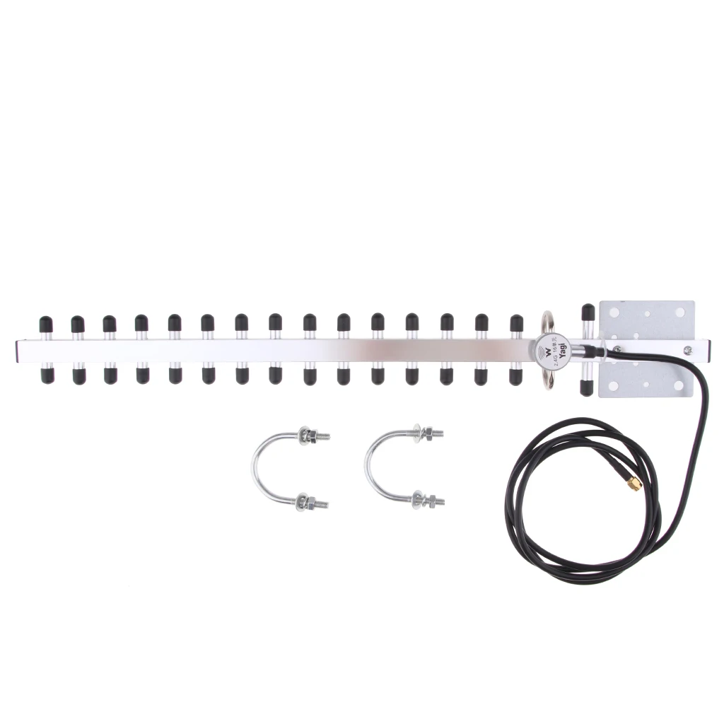 2.4G 25dBi 16 Elements Directional Yagi Antenna RP-SMA Male Connector  1.8:1(max) 1 Piece WLAN Wireless Directional Antenna