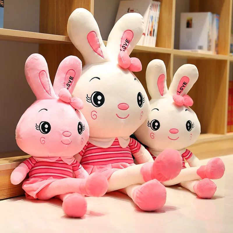 

55-120cm Kawaii Rabbit Plush Toys Soft Cartoon Stuffed Animals Dolls Cotton Pillows For Children Girls Birthday Gifts