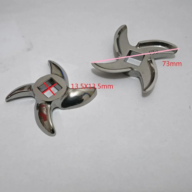 Quality Meat grinder part No.22 stainless steel grinder blade round cross shape 13.5X13.5mm square hole