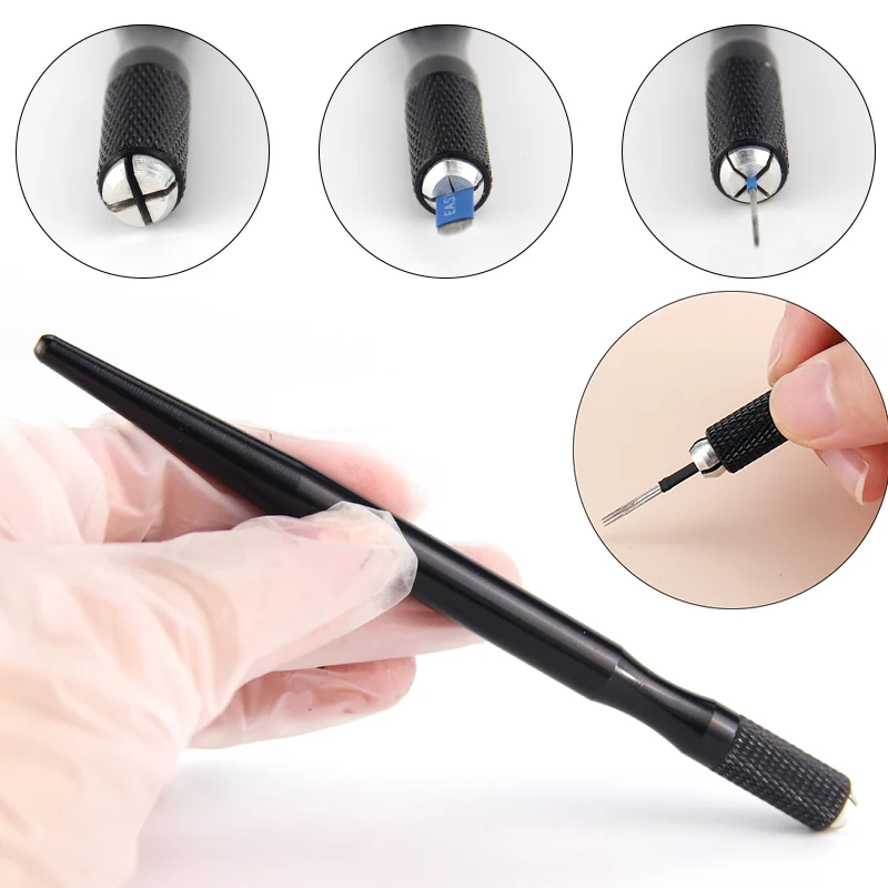 Professionelle Manuelle Augenbraue Tattoo Maschine Stift Für Permanent Make-Up Tebori Microblading 3d Griff Stift für Tattoo Kosmetik Werkzeug