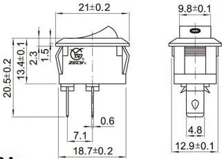 Free Delivery. The boat ship type switch 2 CM long 1.5 CM wide on the green button