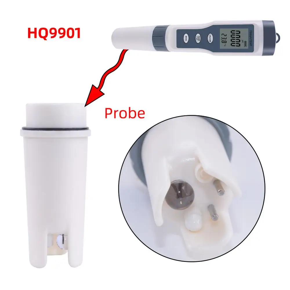 Electrodo de sonda de vidrio de repuesto para medidor de Ph Yieryi para probador de temperatura de Ph Digital 3 en 1/4 en 1 Tds Ec