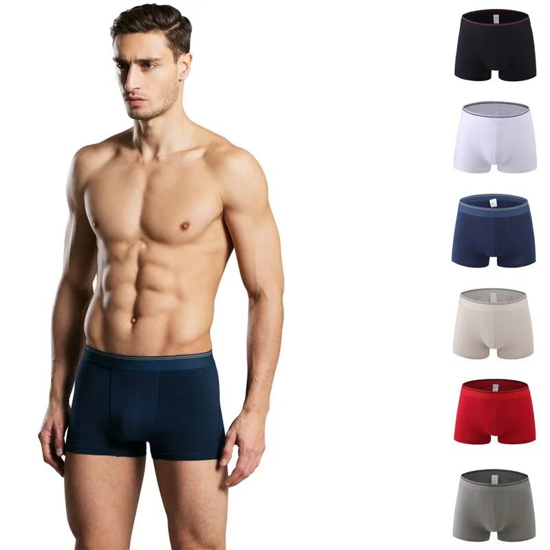 

4PCS 2023 Cotton Male Panties New Fashion Sexy Men's Boxers Shorts Cheap New Underwear Mans Underants Cueca Boxer Panty