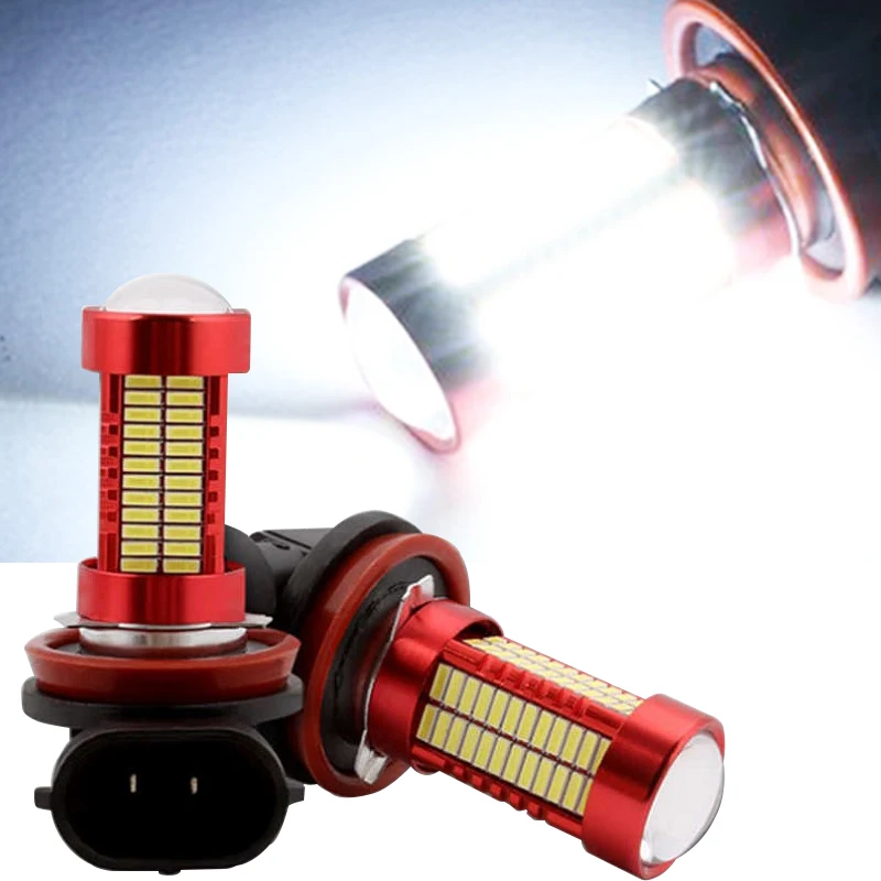 

WTS 2pcs Car-styling LED Light DRL H11 106SMD 4014 20W headlights Lamp Bulbs DC12V Auto H8 white fog lamp 6000k for Toyota